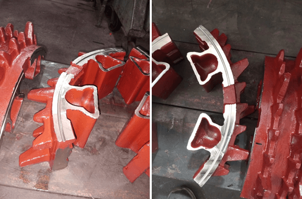 Heavy-duty coated mining components manufactured by KCL Industries for enhanced wear resistance and long-term performance