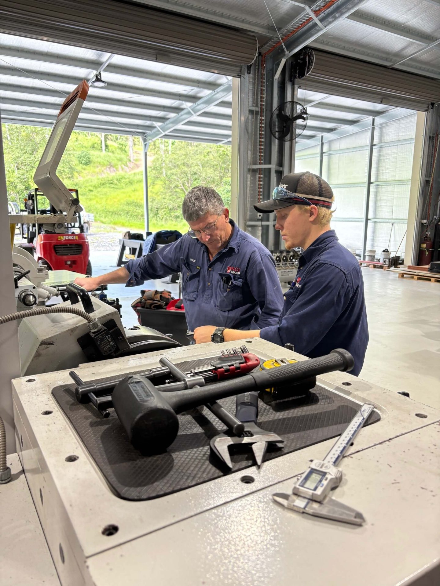 KCL Industries workshop in Mackay featuring advanced CNC machining for precision mining components